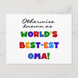 Annorlunda bekant som Bäst-est Oma Tshirts och Vykort