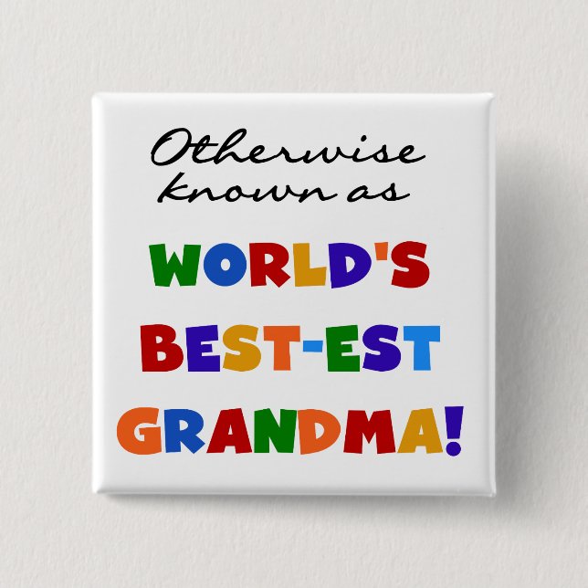 Annorlunda bekant som gåvor för mormor Bäst-est Knapp (Framsida)