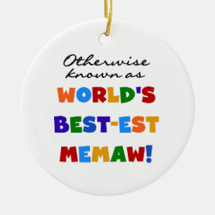 Annorlunda bekant som världs Bäst-est Memaw Julgransprydnad Keramik