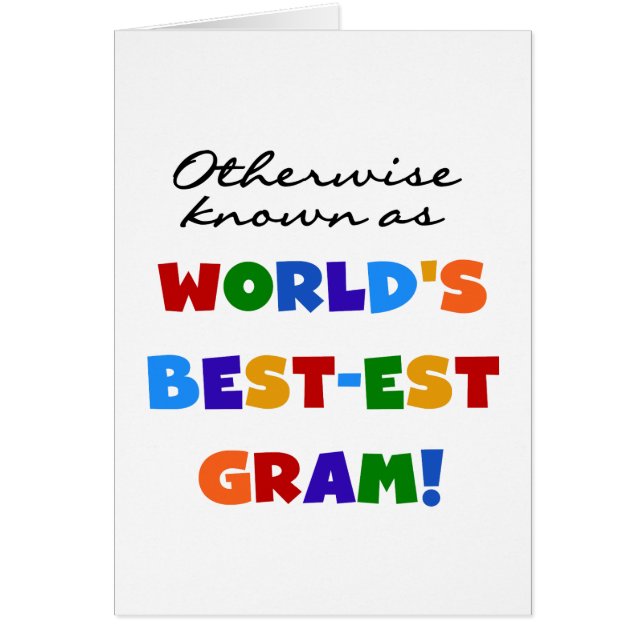 Annorlunda bekant som världs gåvor för Bäst-est gr Hälsningskort (Framsidan)