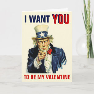 Annorlunda valentin för Uncle Sam Helgkort