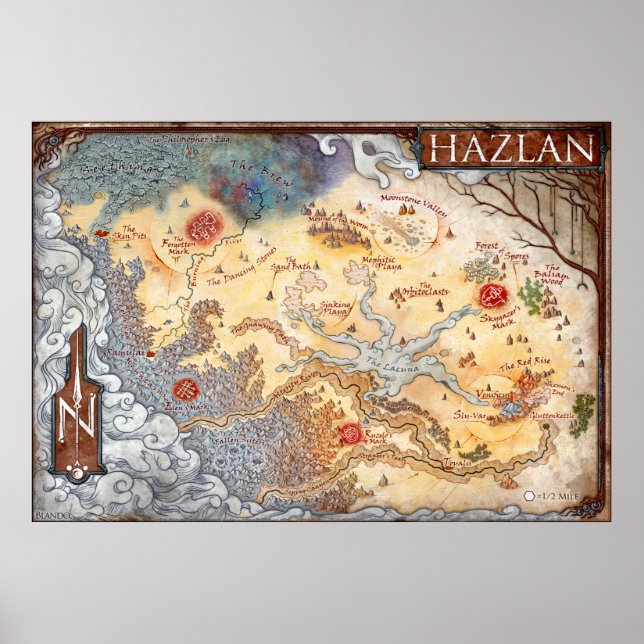 Annotated karta of Hazlan (Ravenloft) Poster (Framsidan)