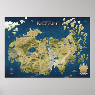 Annotated Karta of Khorvaire (Eberron) Poster