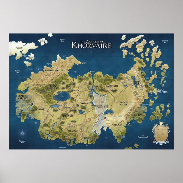 Annotated Karta of Khorvaire (Eberron) Poster (Framsidan)