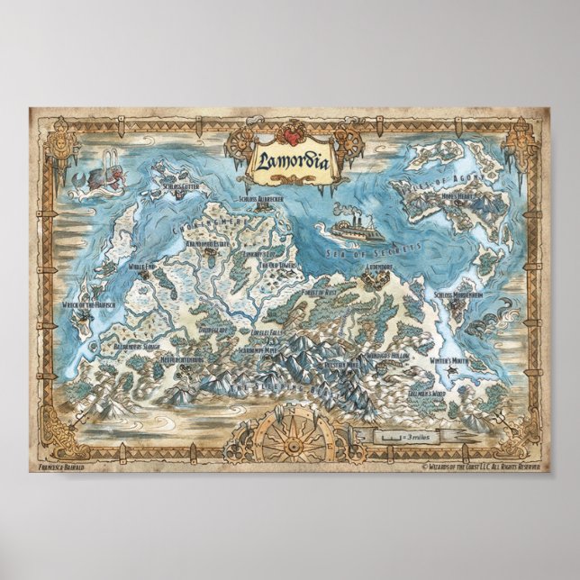 Annotated karta of Lamordia Poster (Framsidan)