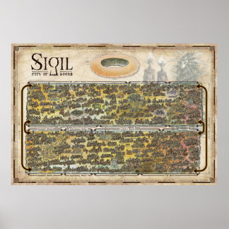 Annoterat karta i Sigil Poster