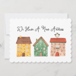 Annoucement för Ny adress Flytta för vattenfärghem