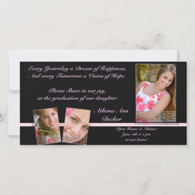 Annouering och inbjudan till rosa och Svarta Stude (Framsida)