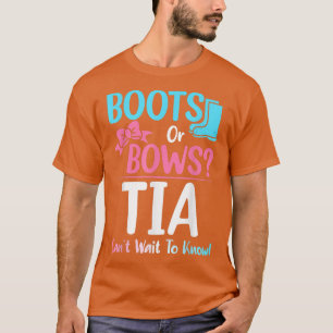 Announce för Graviden Boots eller Bows Tia Gender T Shirt