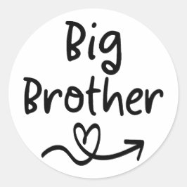 Announcement Big Brother | Matchande familj i Sysk Runt Klistermärke