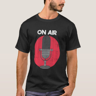 Announcer för Luft-radioprogram för mikrofon T Shirt