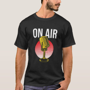 Announcer för Luft-radioprogram för mikrofon T Shirt