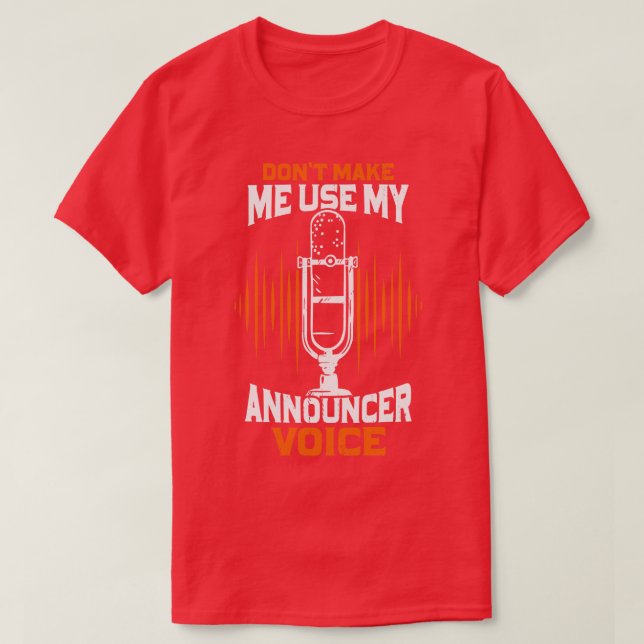 Announcer Gift med den finniga radion Public Adres T Shirt (Design framsida)