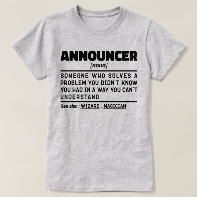 Announcer Noun-Coolans utformning T Shirt (Design framsida)