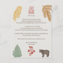 Announgning från Woodland Animal Baby Vykort