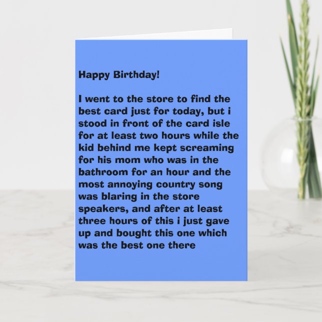 Annoyed Birthday Kort (Framsida)