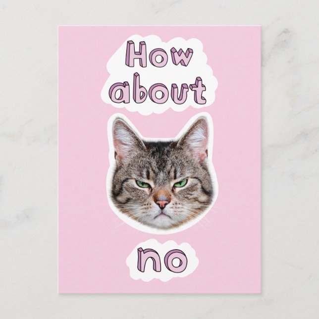 Annoyed Cat Inbjudan Vykort (Framsida)