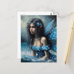 Annoyed Fairy in Ocean Vykort