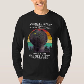Annoyed Kattunge Touchy Kattunge Grouchy Boll Vint T Shirt