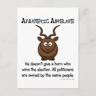 Ännu en apatisk väljare vykort