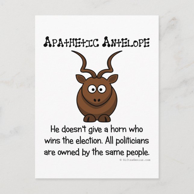 Ännu en apatisk väljare vykort (Framsida)