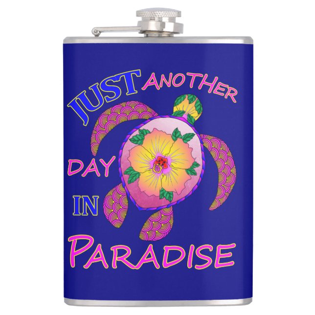 Ännu en dag på paradiset fickplunta (Framsidan)