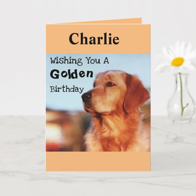 Ännu en födelsedag? Golden Years Retriever Card Kort (Liten växt)
