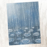 Ännu en regndag målning vykort<br><div class="desc">Målning av regn och puddlar som slår mot blå bakgrund. En vanlig engelsk sommardag.</div>