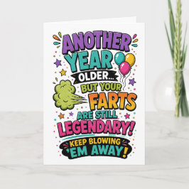Ännu Ett År Äldre Dina Fart Är Fortfarande Legenda Kort