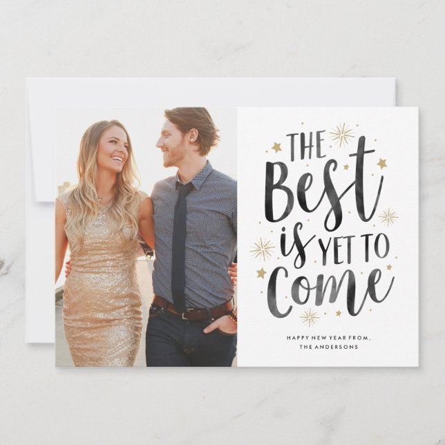 Ännu till Kom nya års Helgdag-fotokort Julkort (Framsida)