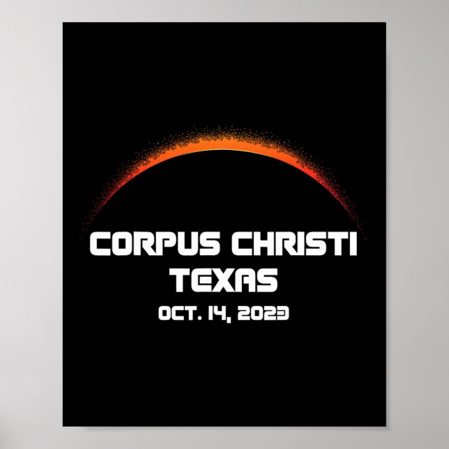 Annular Solar Eclipse S Corpus Christi Fall Poster (Framsidan)