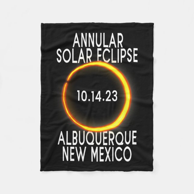 Annular Solar Eclipse T - Albuquerque New mexico Fleecefilt (Framsidan)