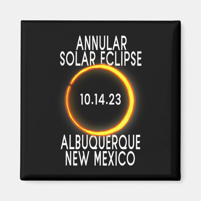 Annular Solar Eclipse T - Albuquerque New mexico Magnet (Framsidan)