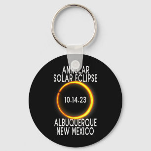 Annular Solar Eclipse T - Albuquerque New mexico Nyckelring