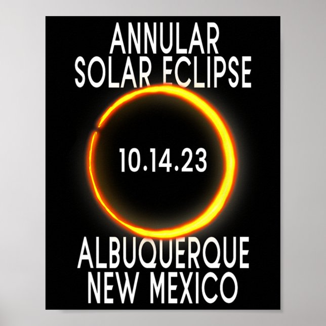 Annular Solar Eclipse T - Albuquerque New mexico Poster (Framsidan)