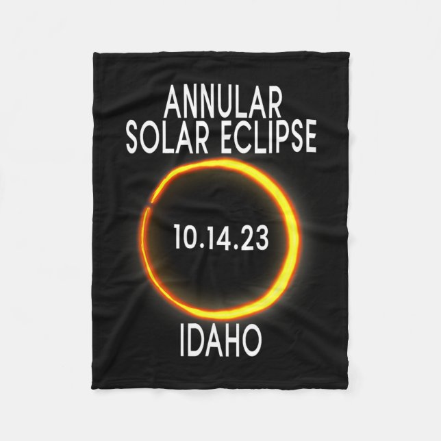 Annular Solar Eclipse T - Idaho Fleecefilt (Framsidan)