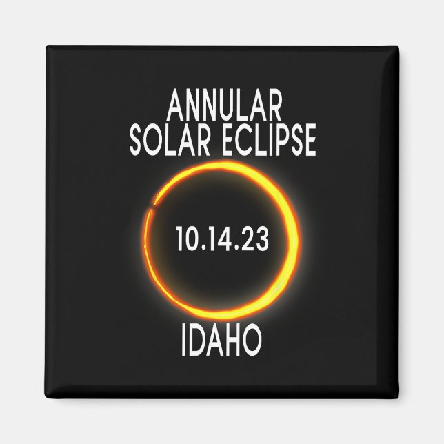 Annular Solar Eclipse T - Idaho Magnet (Framsidan)