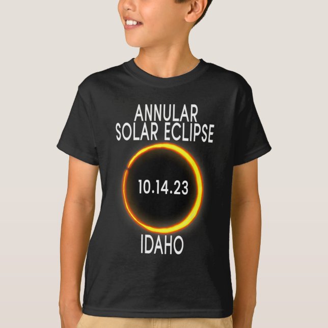 Annular Solar Eclipse T - Idaho Shirt (Framsida)