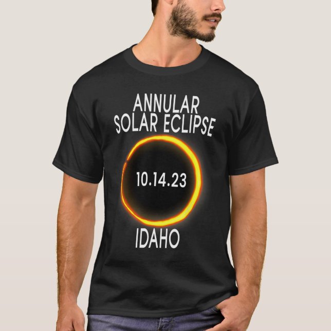 Annular Solar Eclipse T - Idaho T Shirt (Framsida)