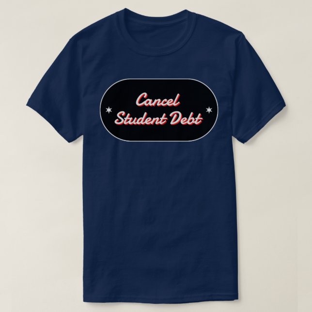 Annullera Student-skuld T Shirt (Design framsida)