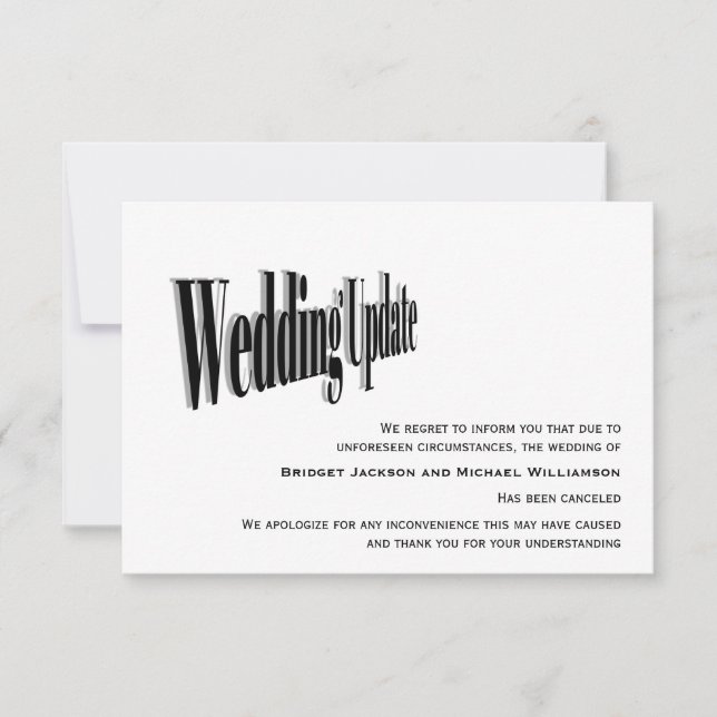 Annullerad Bröllop Spara Datumet (Framsida)