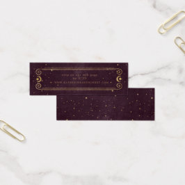 Annullerat burgundkort för guld Bröllop Litet Visitkort