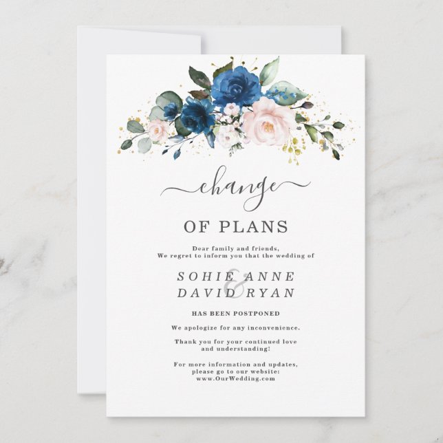 Annullering av bröllop inbjudningar (Framsida)