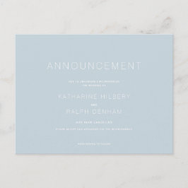 Annullering av Dusty Blue Bröllop Vykort