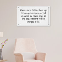 Annulleringsprincip poster för salon eller spa