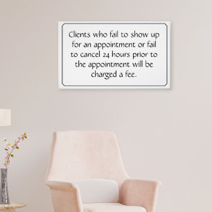 Annulleringsprincip poster för salon eller spa