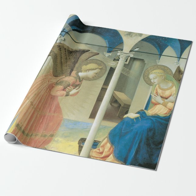 Annunation av Fra Angelico (Guido Di Pietro) Presentpapper (Utrullad)