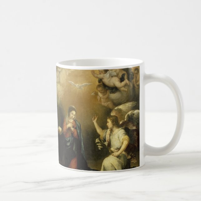 Annunation Mary och Archangel Gabriel Fine Art Kaffemugg (Höger)