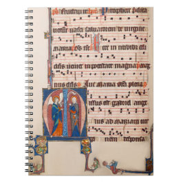 Annunation Medieval Illuminated Manuscript Anteckningsbok