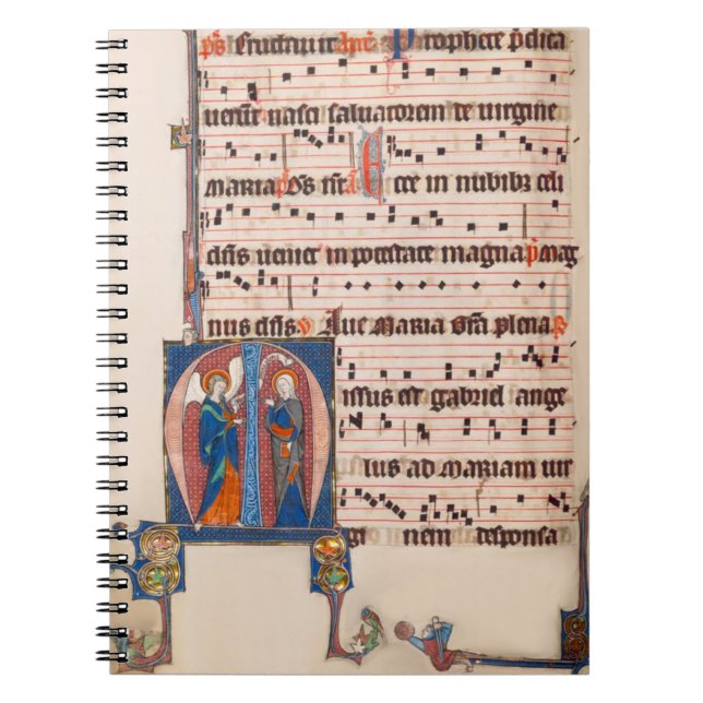 Annunation Medieval Illuminated Manuscript Anteckningsbok (Framsidan)